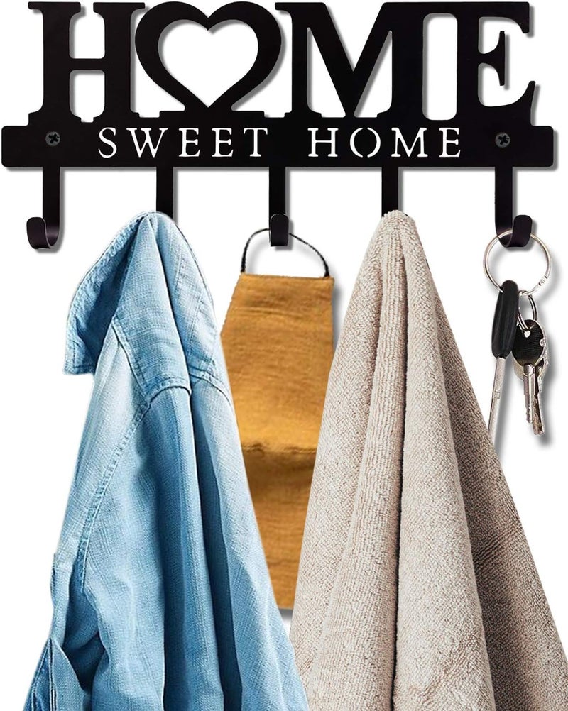WIPHANY Metal Key Holder Hooks Organizer Rack 5.9x13 inches Wall Mounted Decor for Entryway Front Door Kitchen Hallway Garage Mudroom Office with Screws and Anchors - Image 5